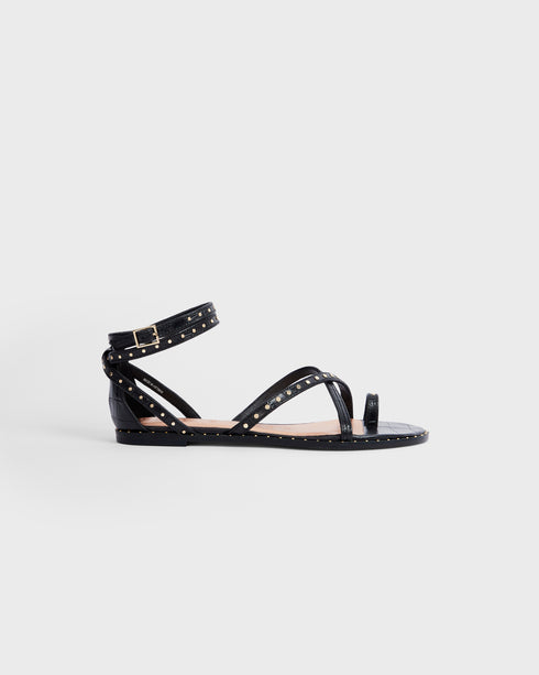 <P>Flat Studded Gladiator Sandal</P>